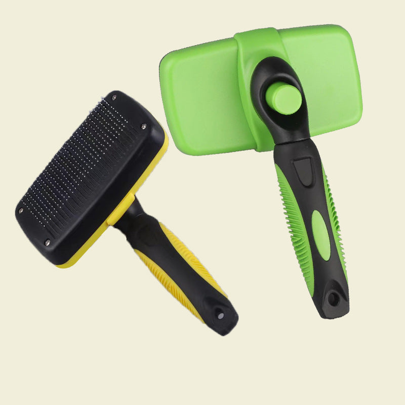 Pet Automatic Retractable Comb – Self-Cleaning Brush for Dogs & Cats trendilomart