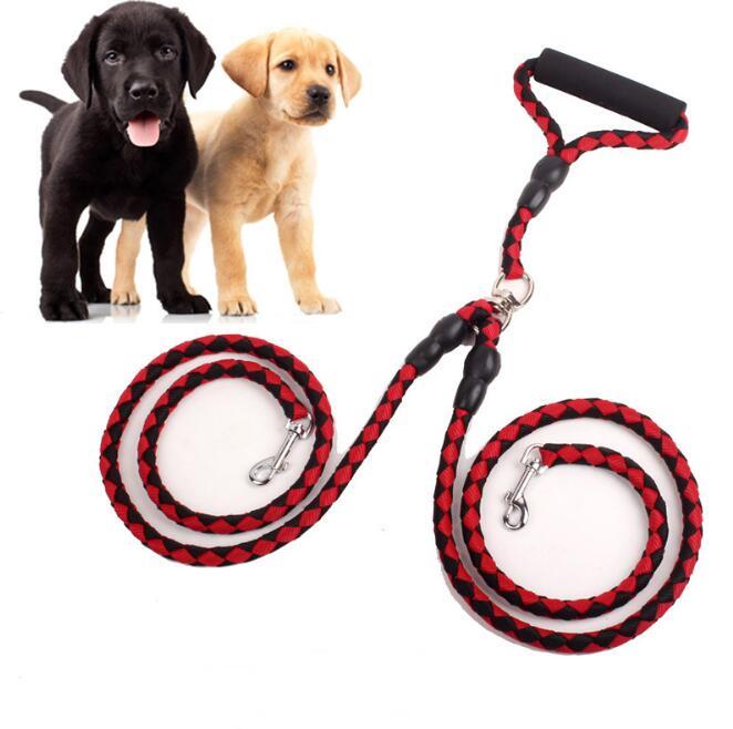 Heavy-Duty Double-Ended Dog Leash with Reflective Rope & Padded Handle trendilomart