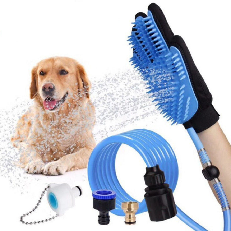 Pet Dog Shower Head & Handheld Bathing Tool – 2-in-1 Sprayer and Massage Glove for Dogs, Cats & Horses trendilomart
