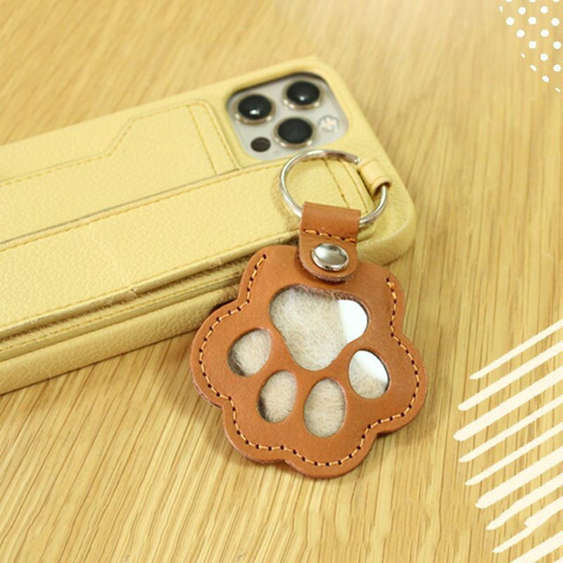 Creative Leather Pet Hair Keychain – Stylish Claw Ornament Accessory trendilomart