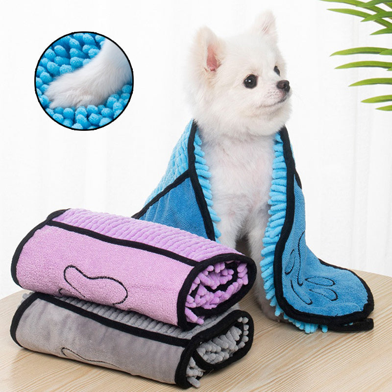 Super Absorbent Dog & Cat Bathrobe Towel – Quick-Dry Microfiber Pet Wrap trendilomart