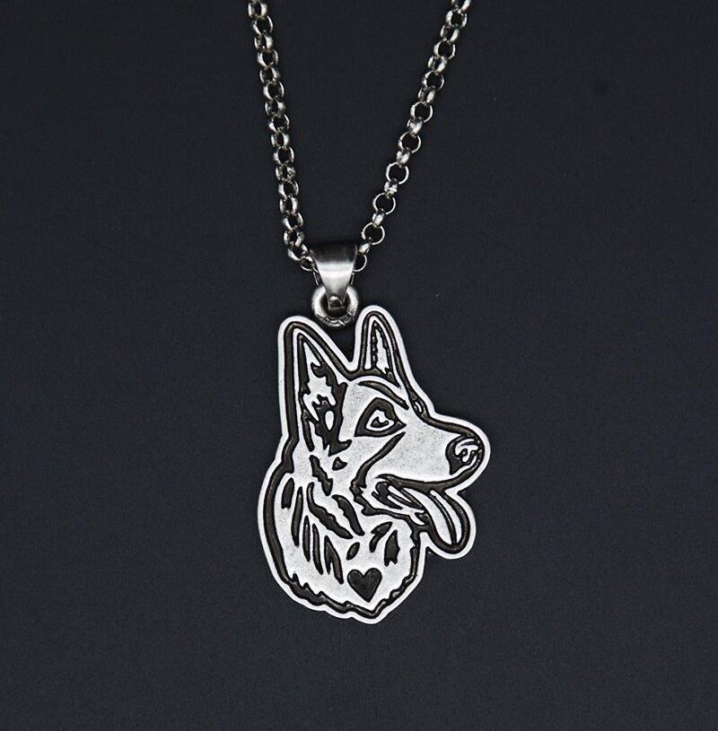 German Shepherd Pendant Necklace – Alloy Dog Jewelry for Pet Lovers trendilomart