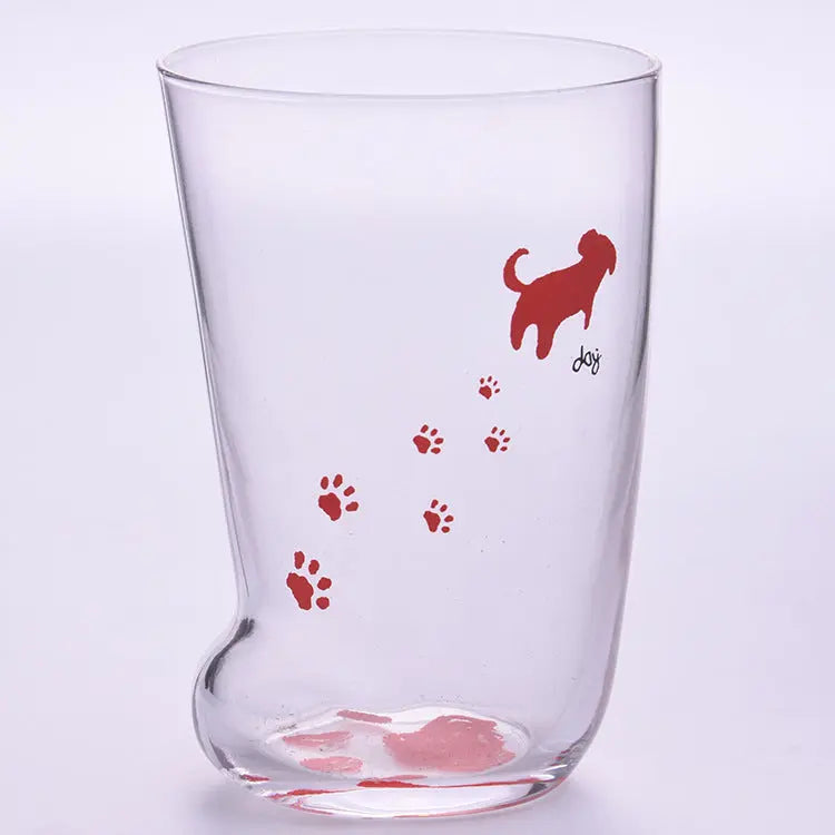 Creative Dog-Cat Paws Glass Mug – Cute Tiger Claw Coffee & Milk Tumbler Gift trendilomart