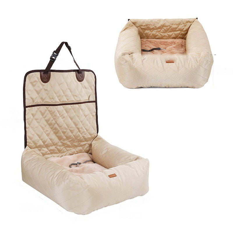2-in-1 Dog Car Seat & Carrier Bed – Waterproof, Foldable, Travel Pet Mattress