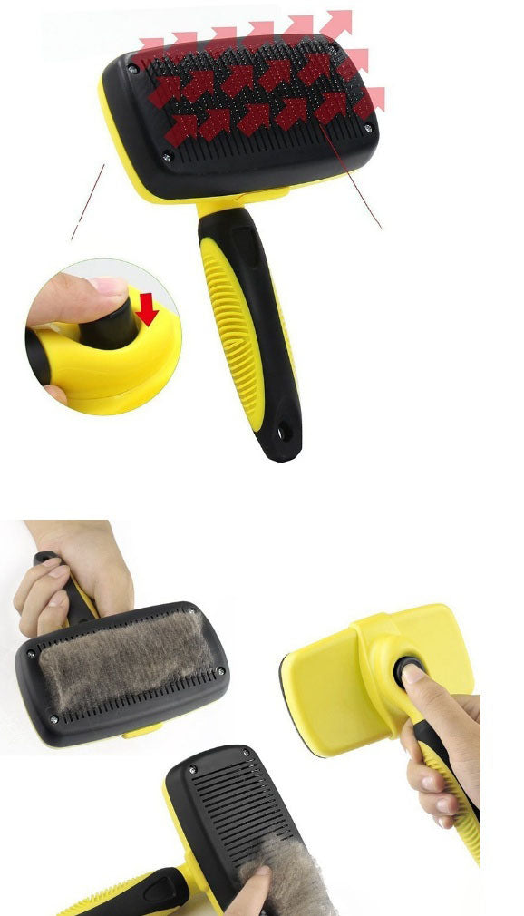 Pet Automatic Retractable Comb – Self-Cleaning Brush for Dogs & Cats