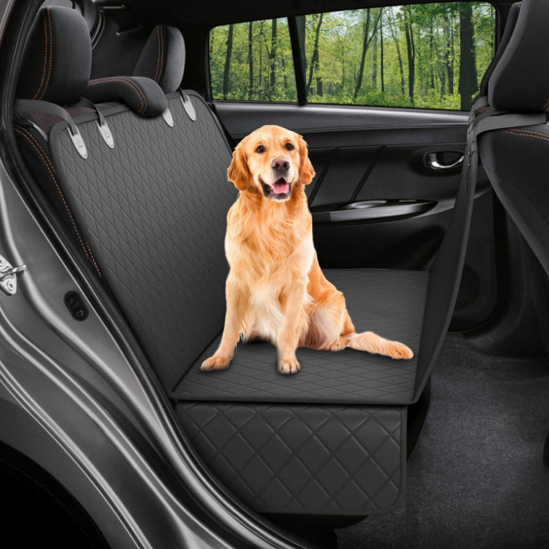 Dog Car Seat Cover Hammock with Mesh Window – Waterproof, Non-Slip & Travel Safe