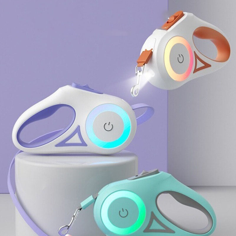 Retractable Dog Leash with Collar – Tangle-Free, One-Hand Brake, for Small & Medium Dog