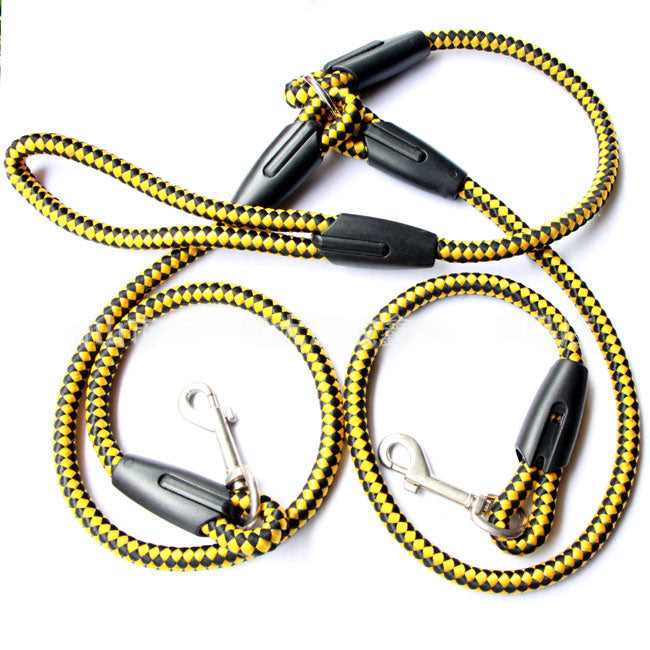 Heavy-Duty Double-Ended Dog Leash with Reflective Rope & Padded Handle trendilomart
