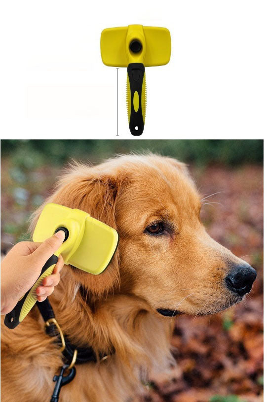 Pet Automatic Retractable Comb – Self-Cleaning Brush for Dogs & Cats trendilomart