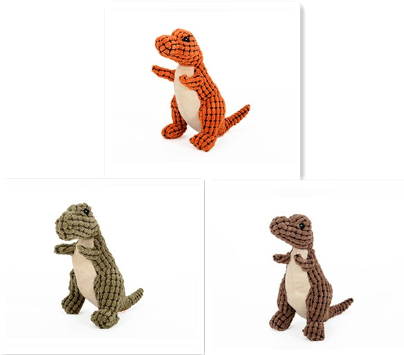 Dinosaur Pet Toy – Interactive Chew Plush for Large Dogs & Puppies