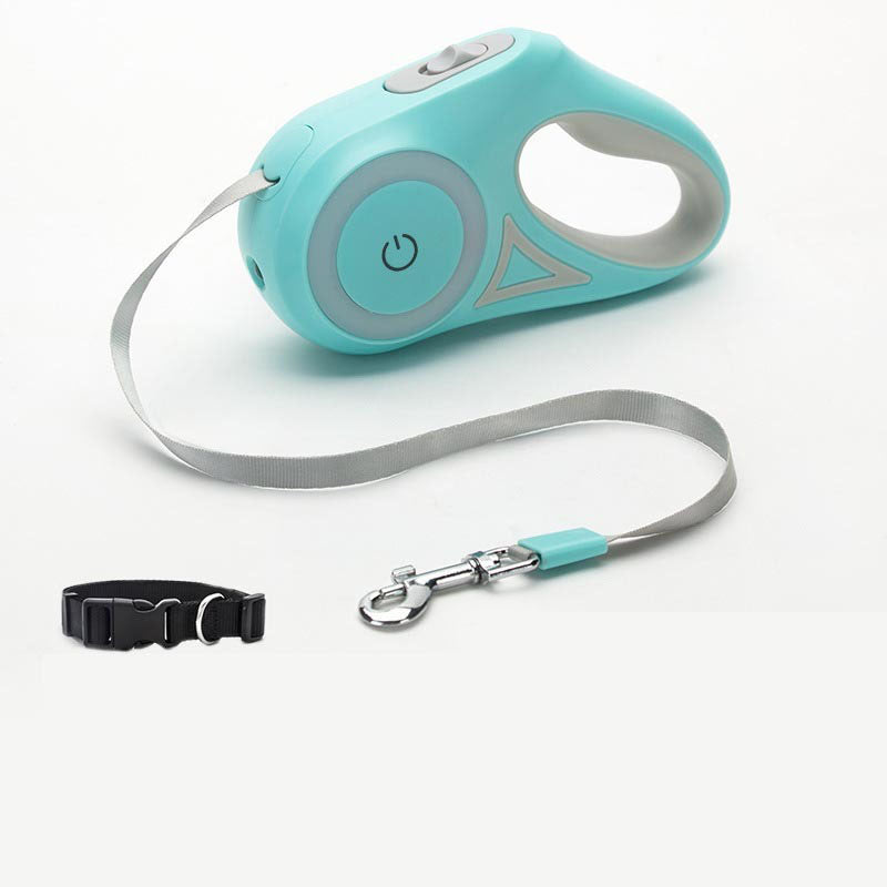 Retractable Dog Leash with Collar – Tangle-Free, One-Hand Brake, for Small & Medium Dog