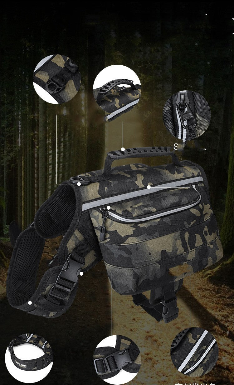 Outdoor Dog Backpack Harness – Large Pet Travel & Hiking Pack