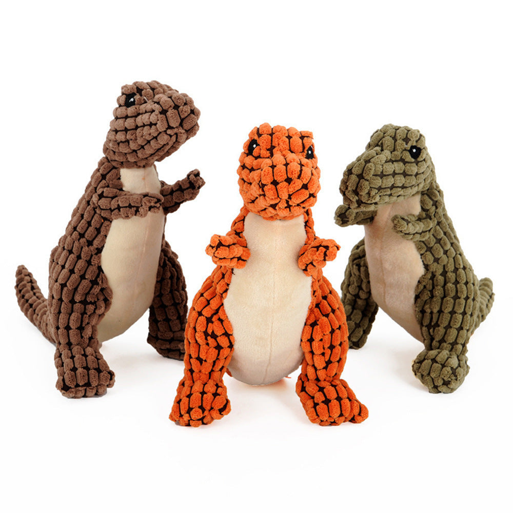 Dinosaur Pet Toy – Interactive Chew Plush for Large Dogs & Puppies trendilomart