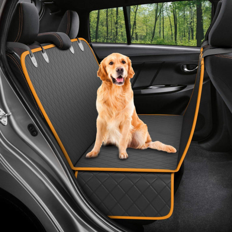 Dog Car Seat Cover Hammock with Mesh Window – Waterproof, Non-Slip & Travel Safe