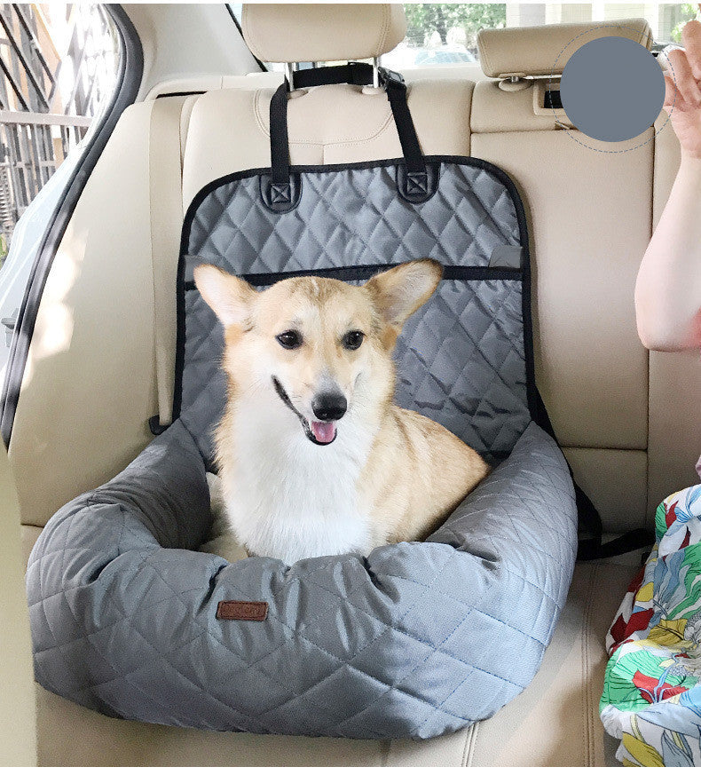 2-in-1 Dog Car Seat & Carrier Bed – Waterproof, Foldable, Travel Pet Mattress