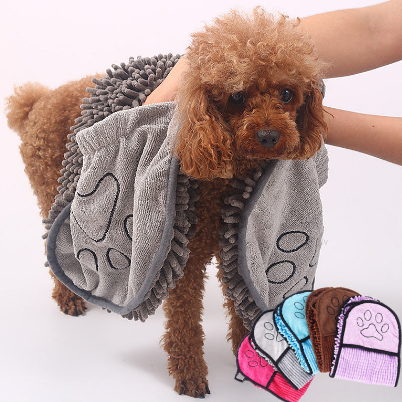 Super Absorbent Dog & Cat Bathrobe Towel – Quick-Dry Microfiber Pet Wrap