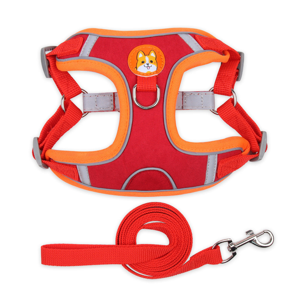 Reflective Dog & Cat Harness with Soft Mesh and Leash Set trendilomart