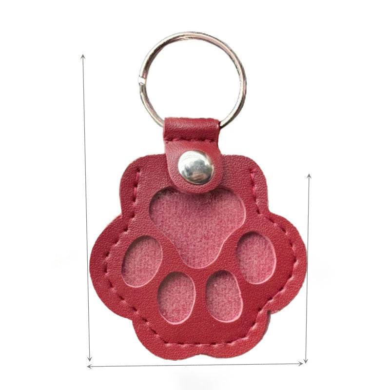 Creative Leather Pet Hair Keychain – Stylish Claw Ornament Accessory
