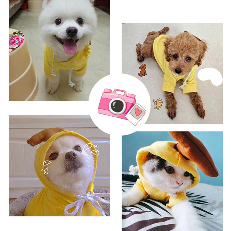 Cute Fruit Dog Hoodies – Warm Fleece Clothes for Small Dogs & Puppies