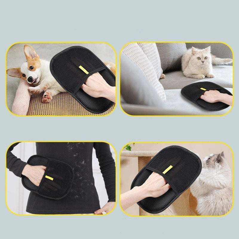 Pet Hair Remover Glove – Deshedding Brush Mitt for Dogs, Cats & Rabbits