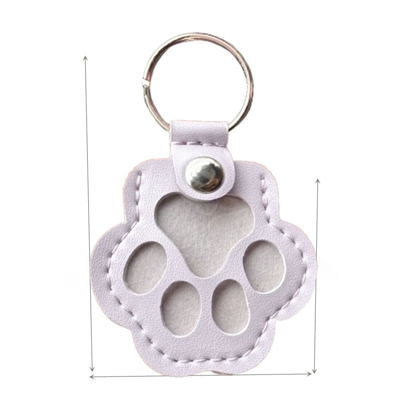 Creative Leather Pet Hair Keychain – Stylish Claw Ornament Accessory