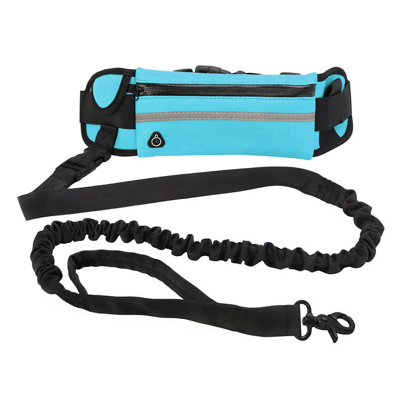 Hands-Free Dog Leash with Phone Pocket & Water Bottle Holder – Shock Absorbing Bungee for Large Dogs