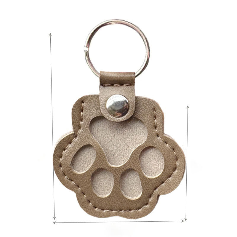 Creative Leather Pet Hair Keychain – Stylish Claw Ornament Accessory