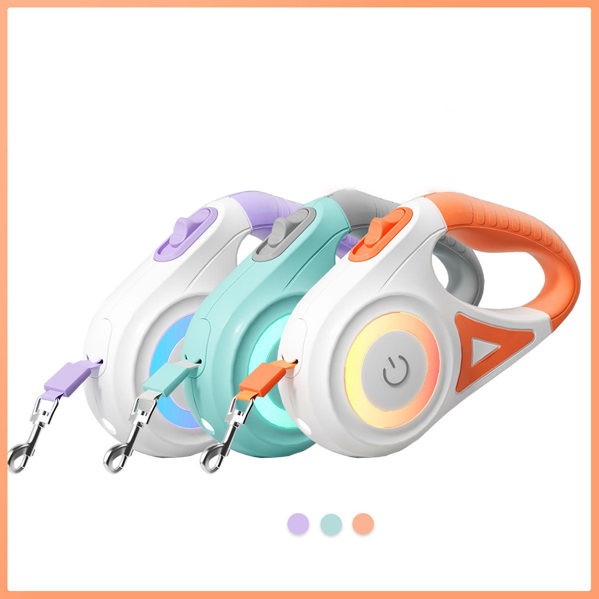 Retractable Dog Leash with Collar – Tangle-Free, One-Hand Brake, for Small & Medium Dog trendilomart