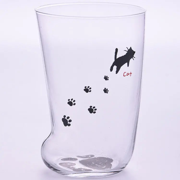 Creative Dog-Cat Paws Glass Mug – Cute Tiger Claw Coffee & Milk Tumbler Gift