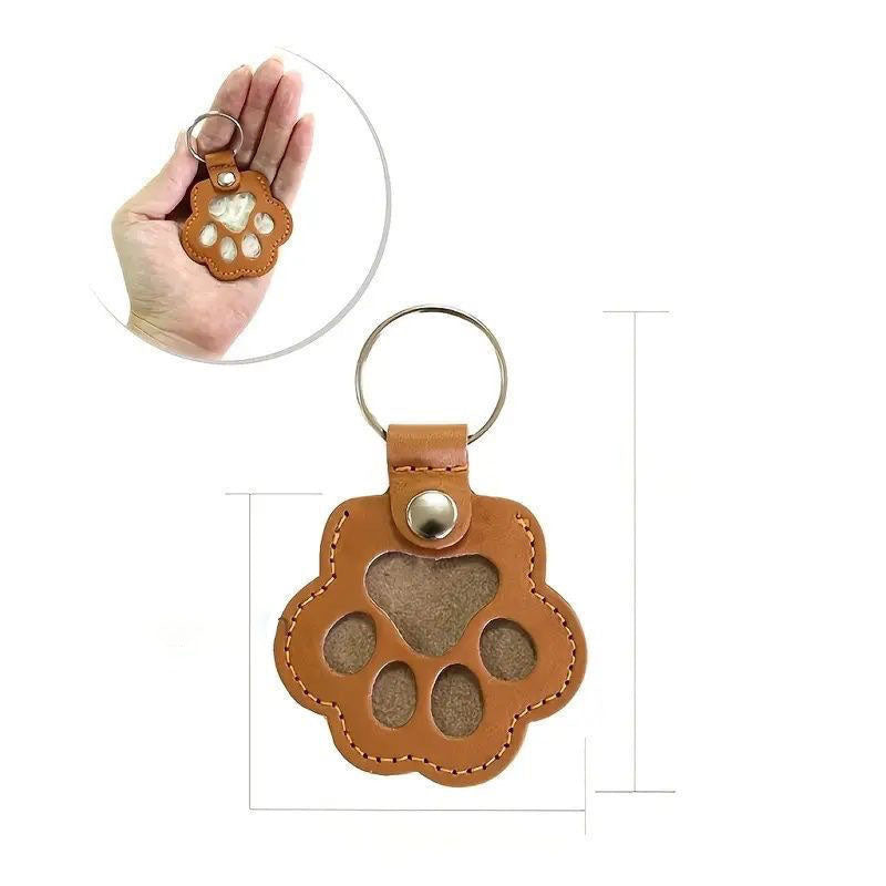 Creative Leather Pet Hair Keychain – Stylish Claw Ornament Accessory