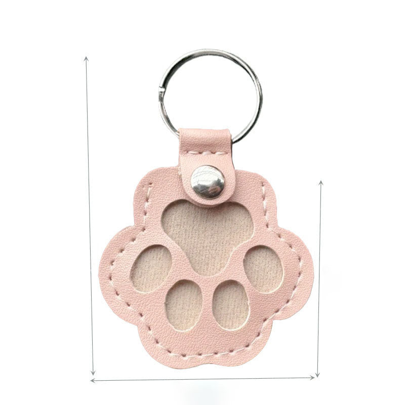 Creative Leather Pet Hair Keychain – Stylish Claw Ornament Accessory